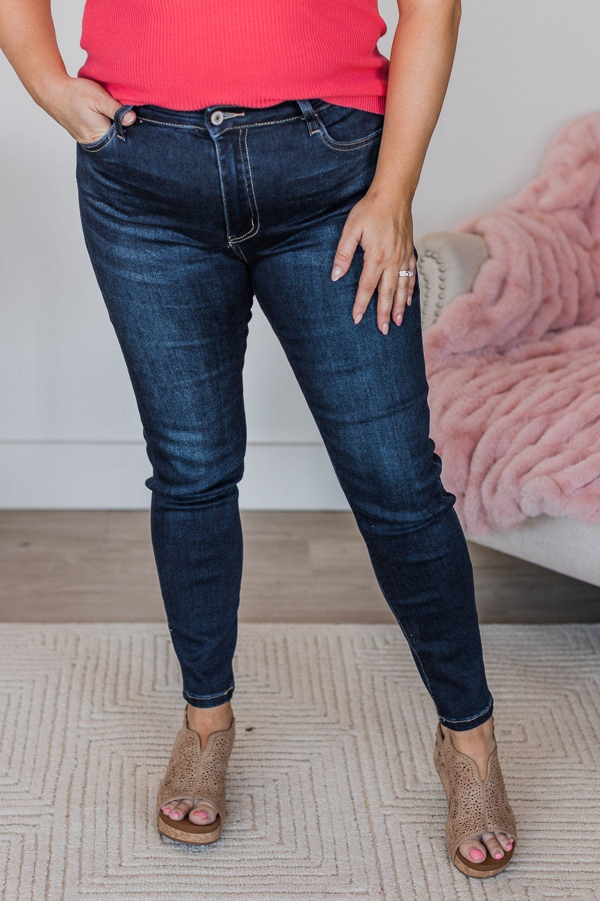 Vervet High-Rise Skinny Jeans- Tania Wash