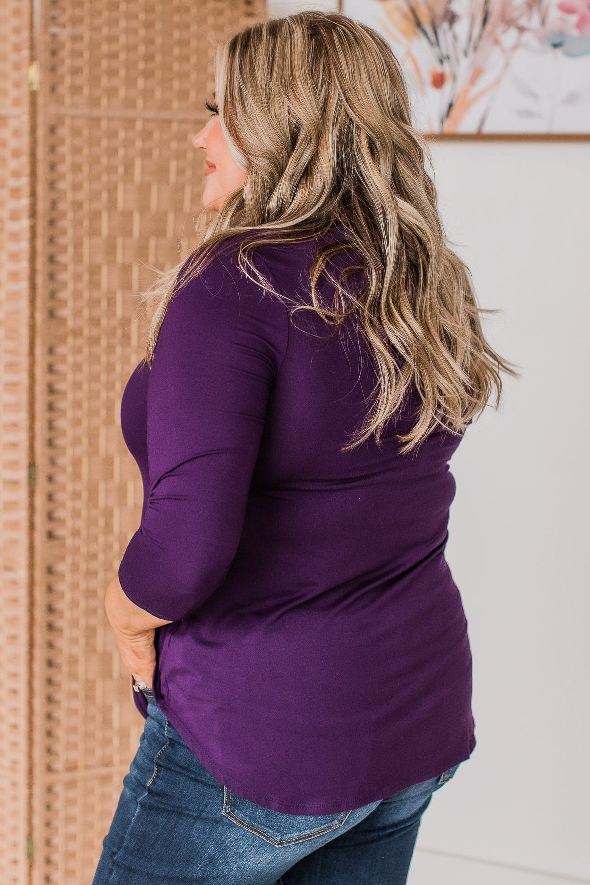 Sucker For Love Criss-Cross Top- Plum