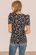 Leave You Guessing Floral Top- Black