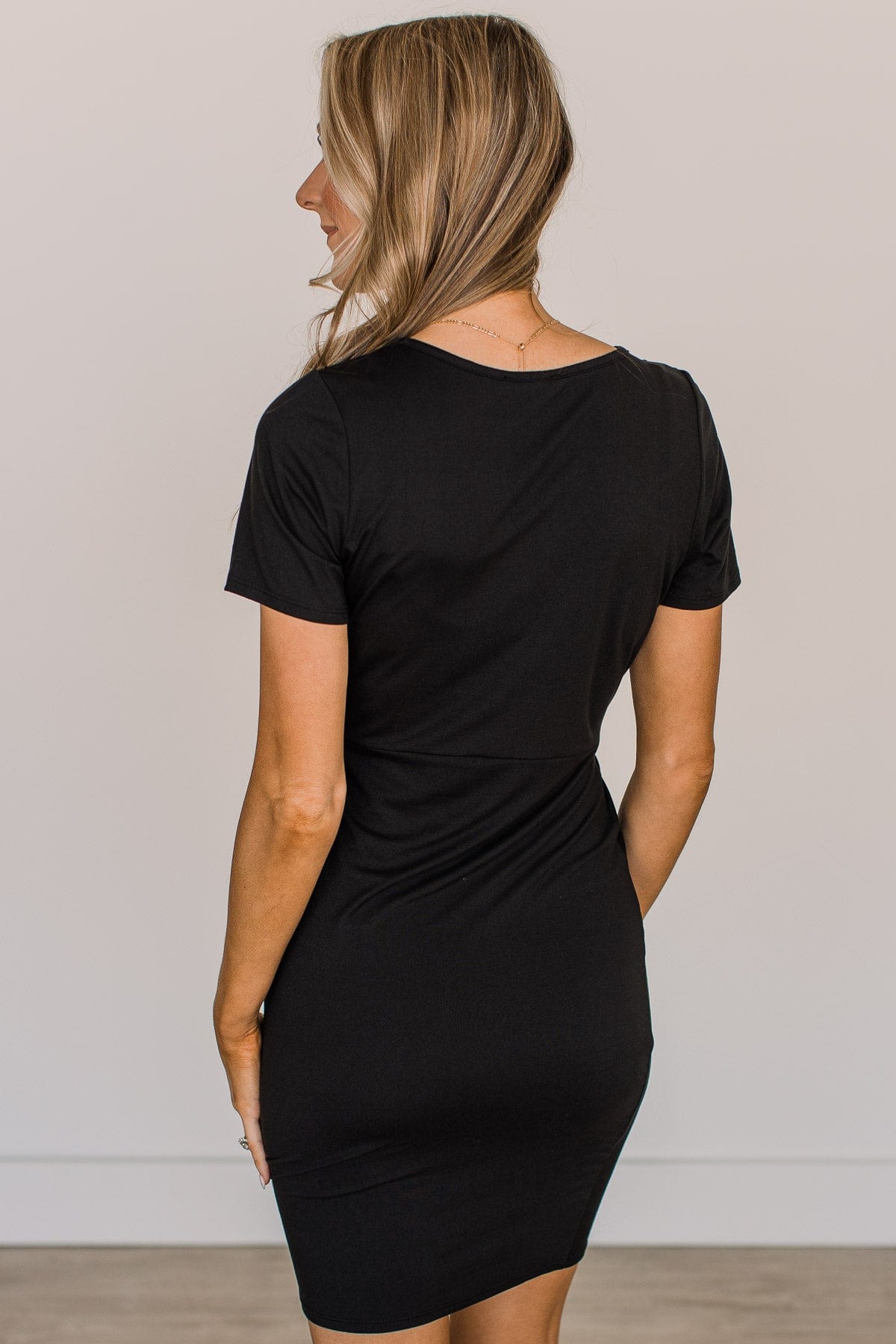 Stay Here Forever Knit Dress- Black