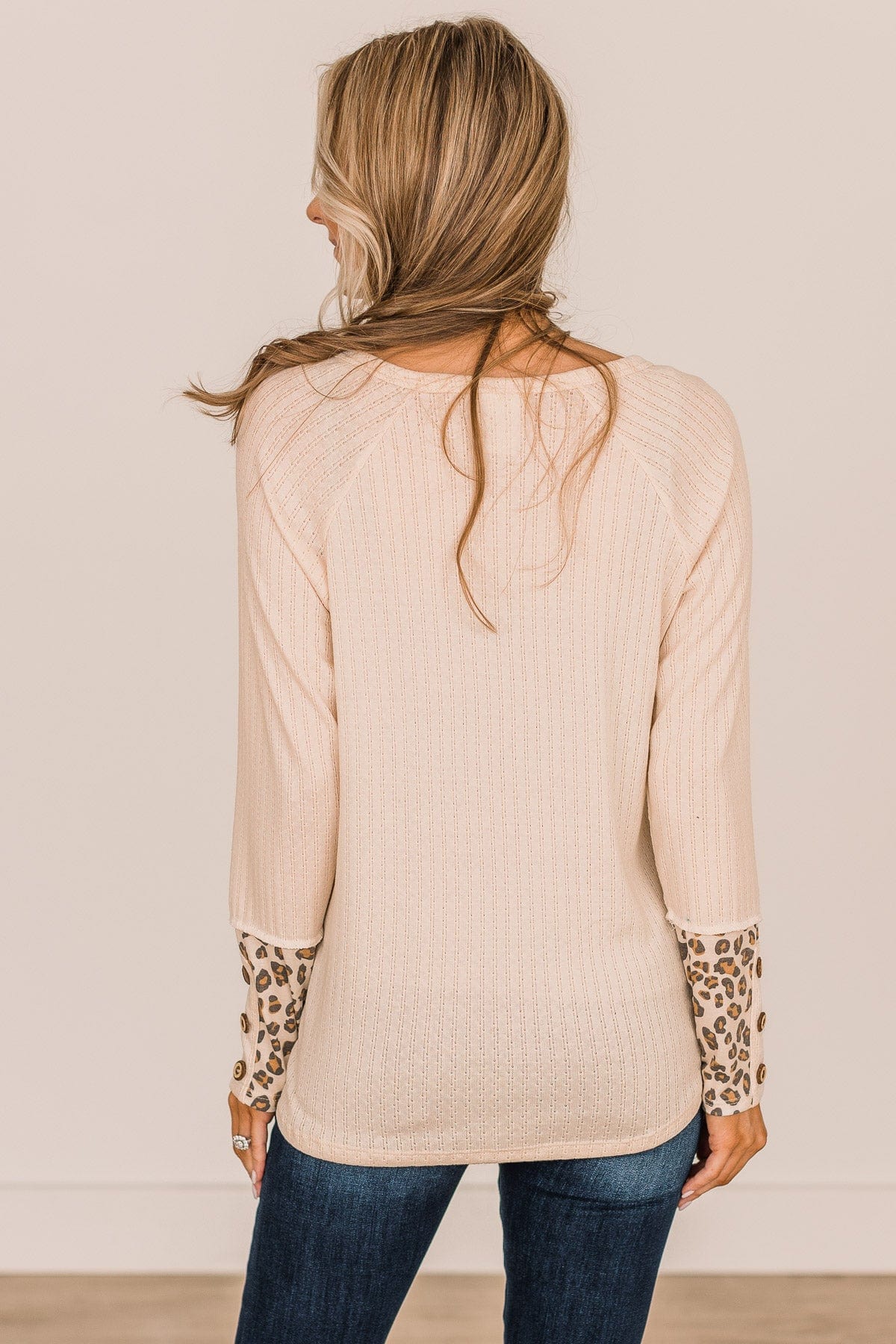 At My Happiest Button Knit Top- Cream