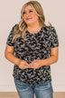 Leave You Guessing Floral Top- Black