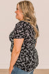 Leave You Guessing Floral Top- Black
