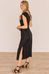 Following A Daydream Midi Dress- Black