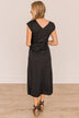 Following A Daydream Midi Dress- Black
