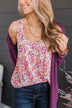 Found My Way Floral Tank Top- Coral