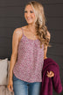 Lost In The Flowers Tank Top- Ivory, Purple, & Pink