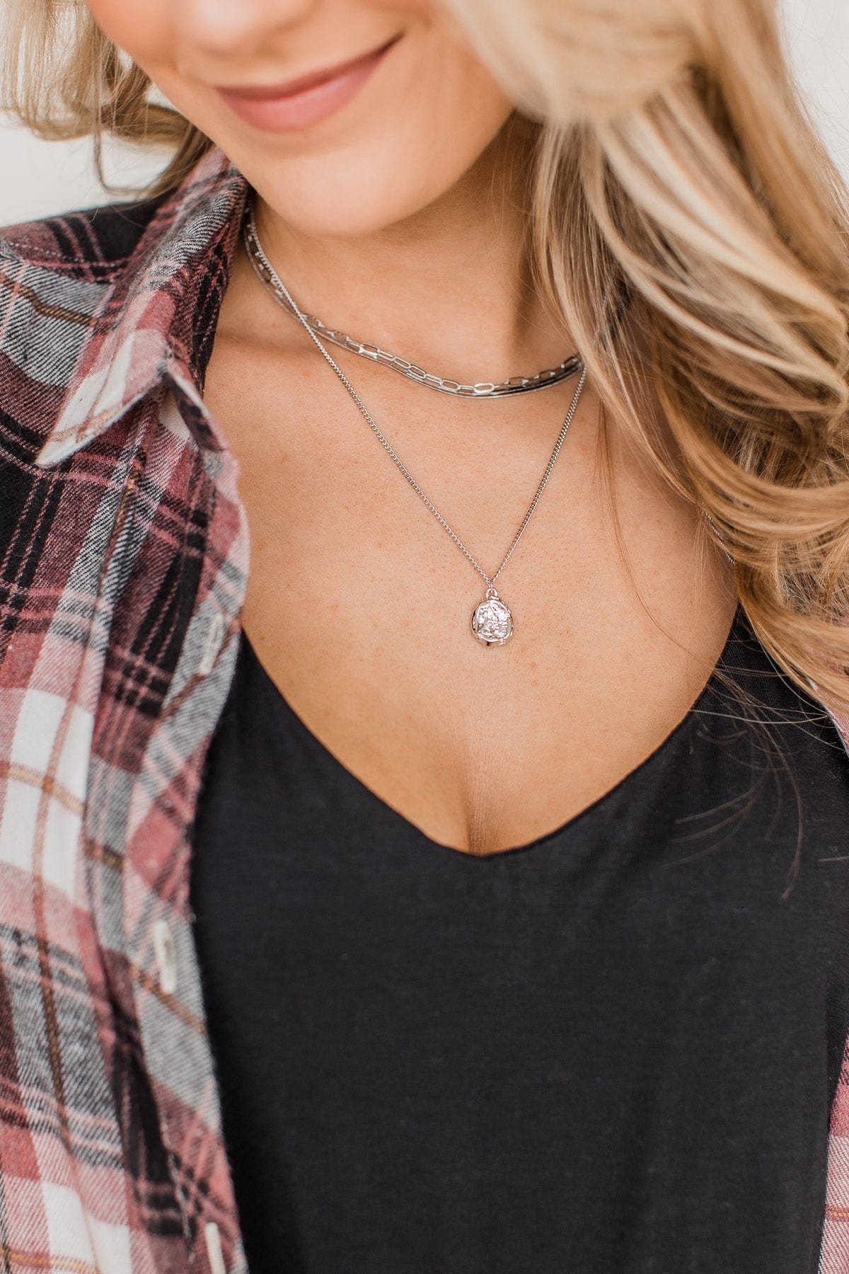 Captivate Me 3-Tier Necklace- Silver