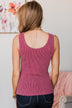 Yours Forever Ribbed Knit Tank Top- Berry