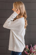"Mama" Corduroy Knit Crew Neck- Ivory
