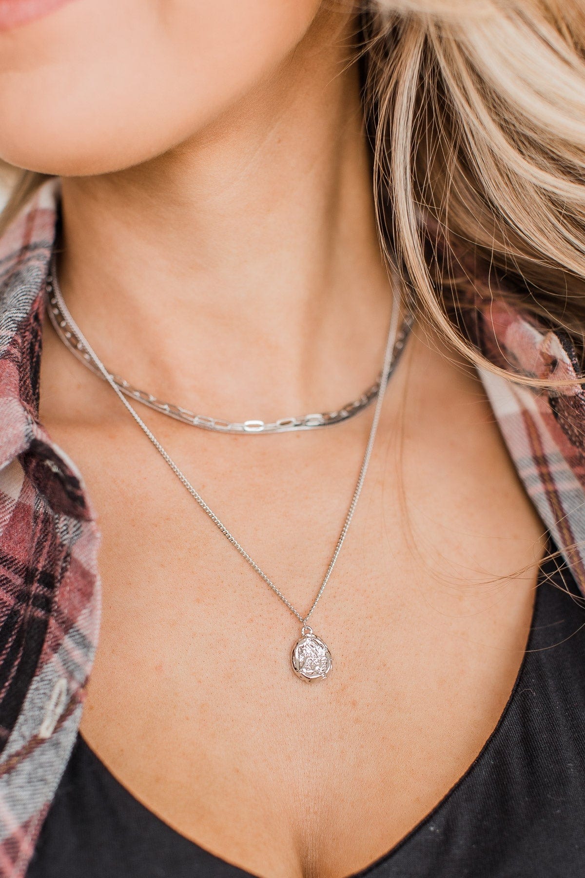 Captivate Me 3-Tier Necklace- Silver