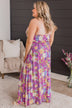 On A Cruise Floral Maxi Dress- Purple