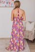 On A Cruise Floral Maxi Dress- Purple