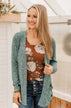 Beautiful Moments Knit Cardigan- Forest Green