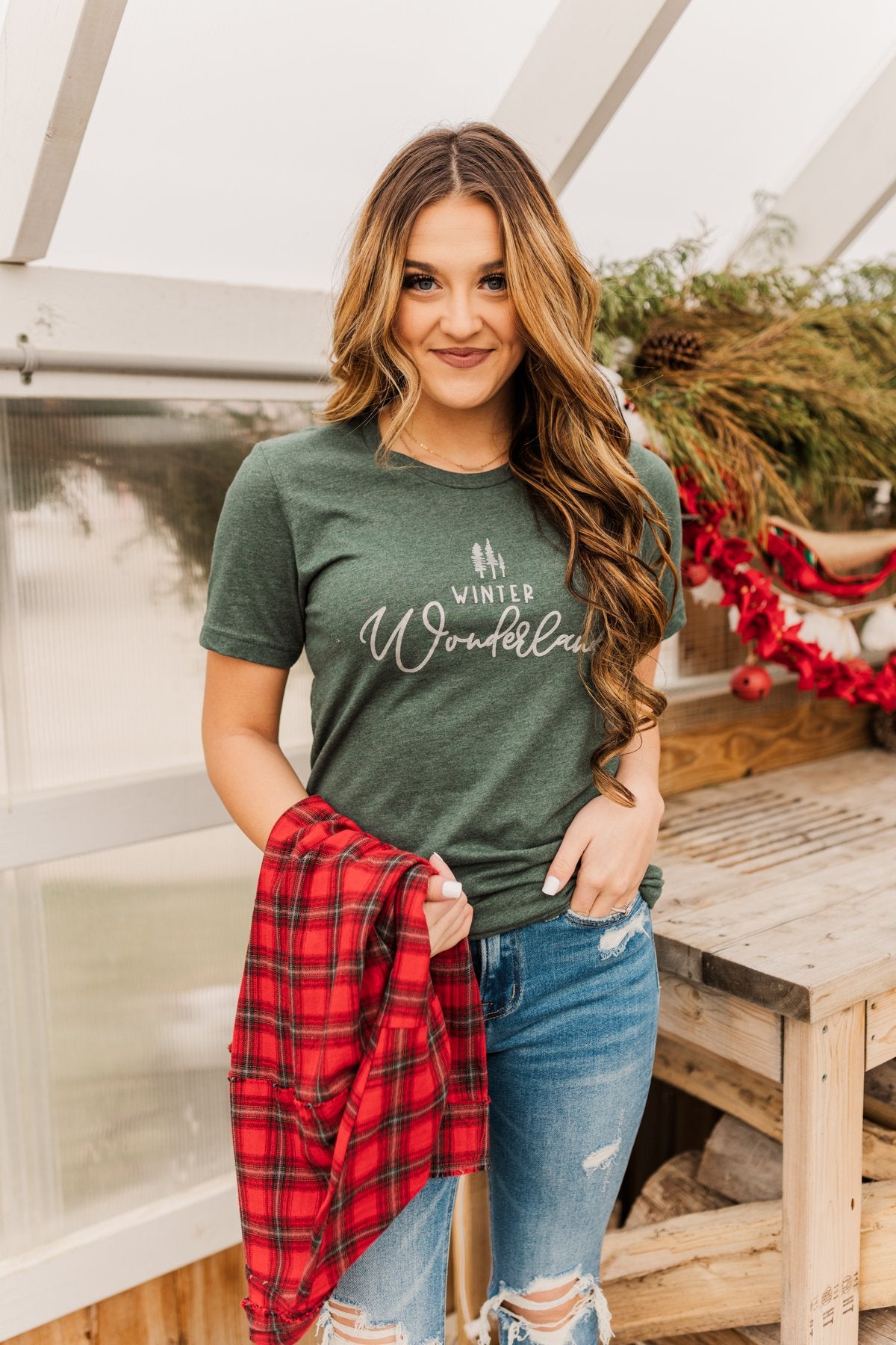 "Winter Wonderland" Graphic Tee- Wintergreen
