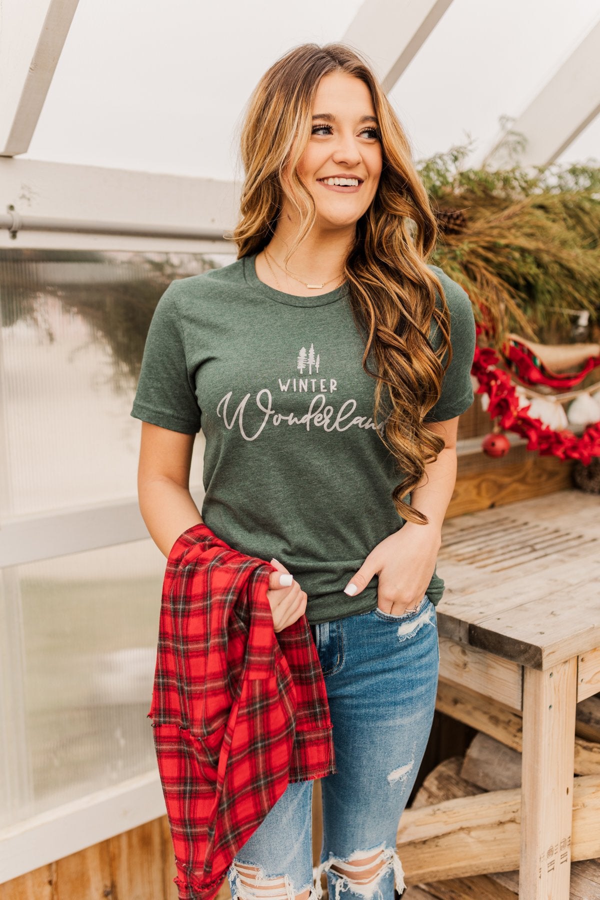 "Winter Wonderland" Graphic Tee- Wintergreen