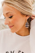 Christmas Cheer Plaid Earrings- White