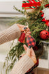 Ringing In The Season Plaid Key Chain- Red & Black