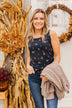 Had Me At Hello Floral Tank Top- Navy