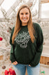"Holly Jolly" Bleached Pullover- Wintergreen