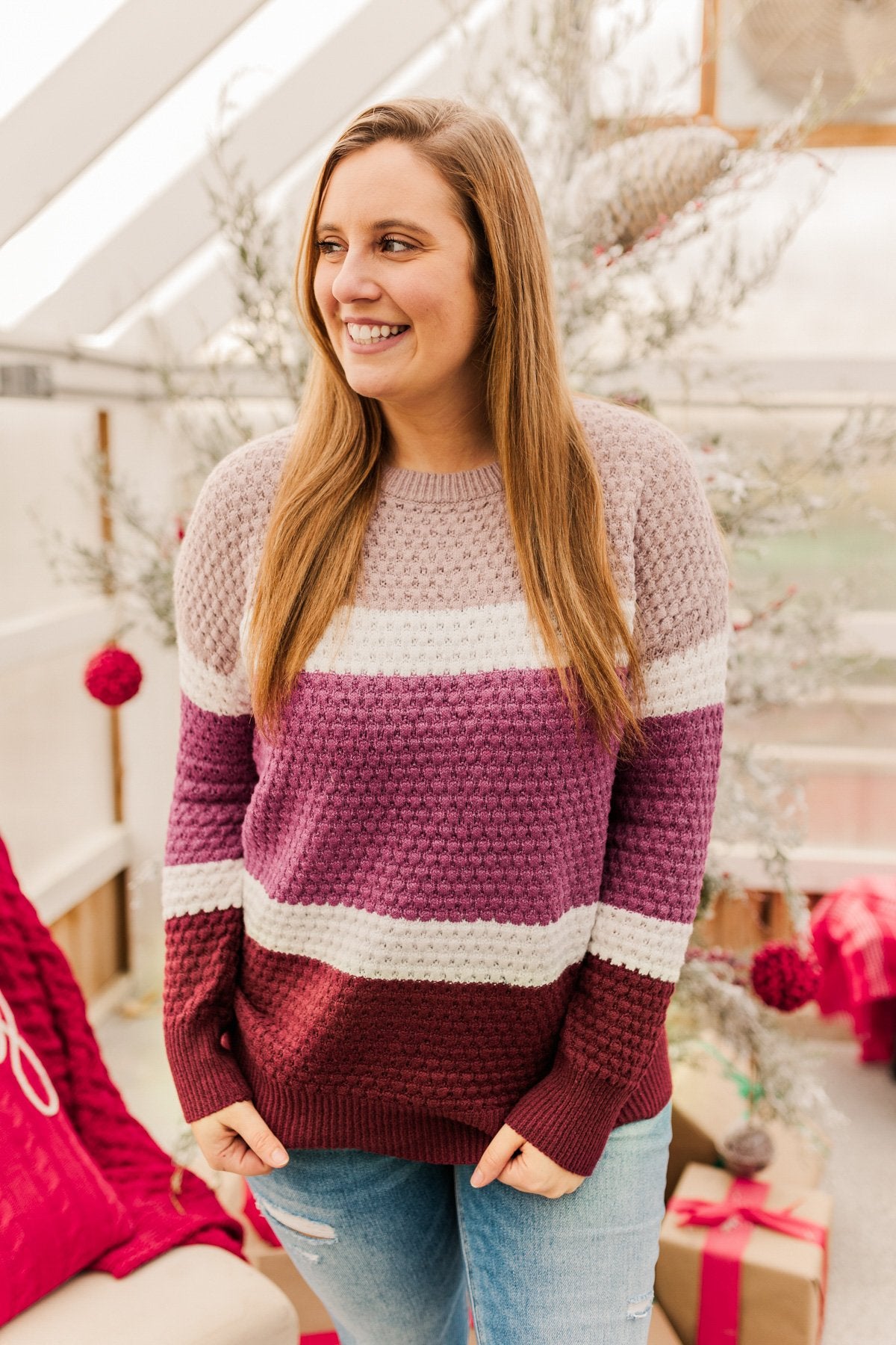 Magenta Block Sweater Magenta Block Sweater