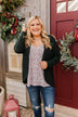 Home Is Where The Heart Is Knit Cardigan- Wintergreen