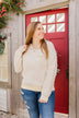 Simple Days Plush Button Pullover- Cream