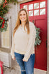 Simple Days Plush Button Pullover- Cream