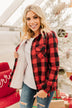 Holiday Wishes Plaid Button Down- Red & Black