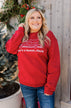 "She's A Beaut, Clark" Graphic Pullover- Red