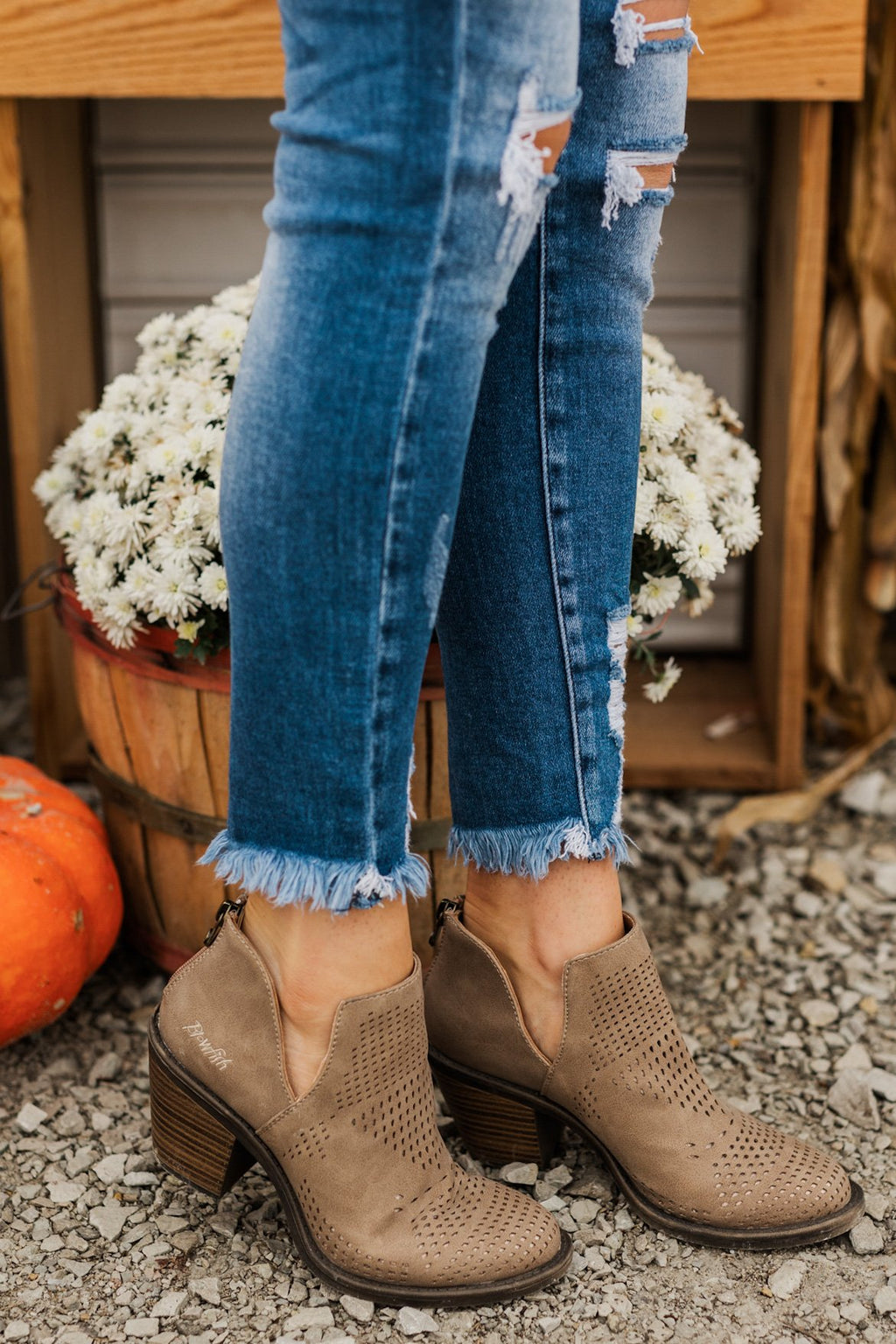 Blowfish Lassoh Booties- Beach Prospector Rose Gold