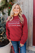 "She's A Beaut, Clark" Graphic Pullover- Cranberry
