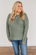 Reaching Out To You Knit Sweater- Sage