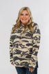 Captivating In Camo Drawstring Hoodie- Grey Camo