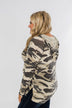 Captivating In Camo Drawstring Hoodie- Grey Camo