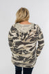 Captivating In Camo Drawstring Hoodie- Grey Camo