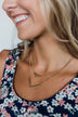 Charming 2 Tier Pendant Necklace- Gold