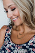 Charming 2 Tier Pendant Necklace- Gold