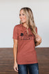 "Fall Is My Favorite" Graphic Tee- Brick