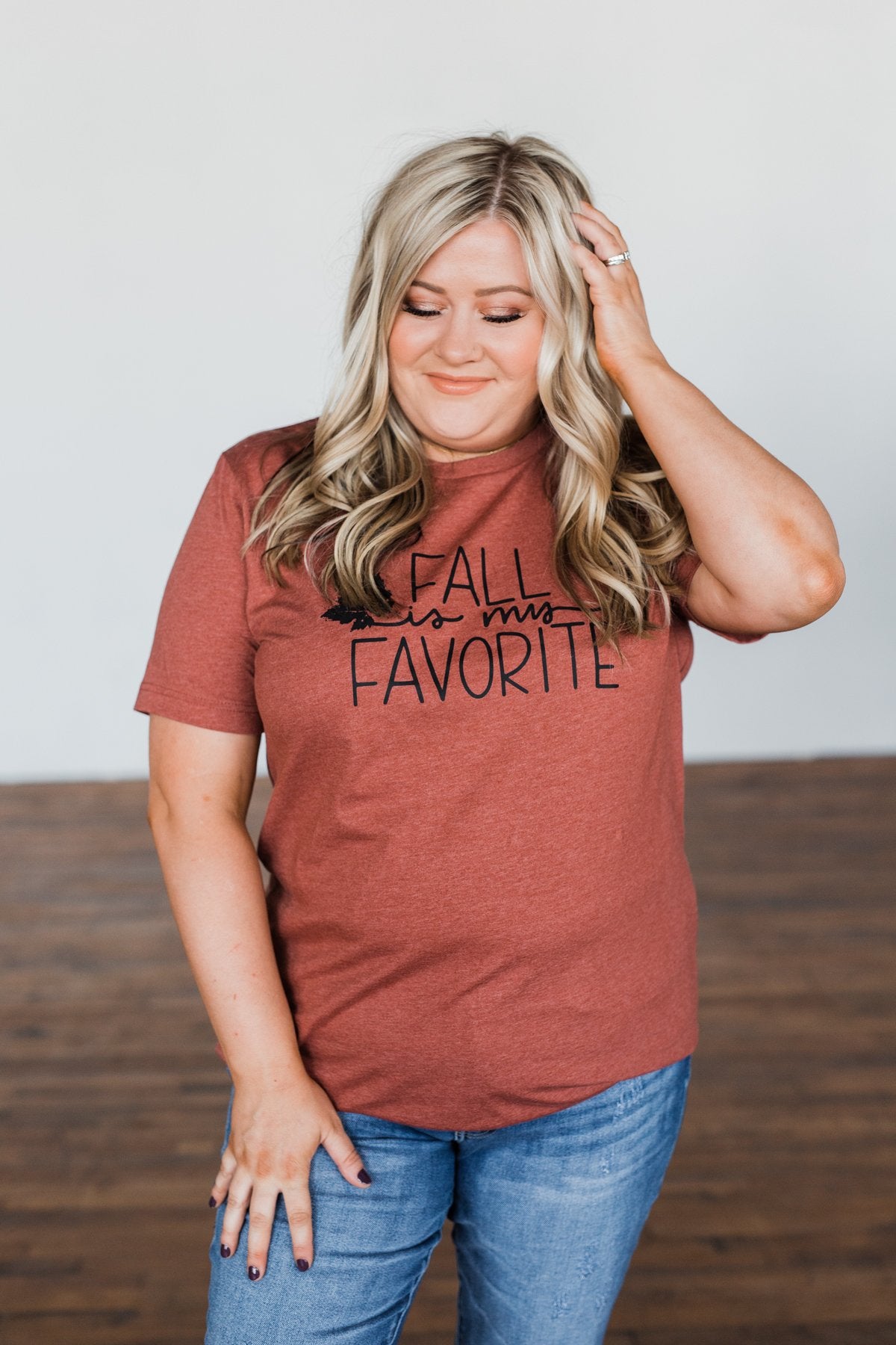 "Fall Is My Favorite" Graphic Tee- Brick