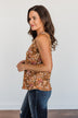 Love To Give Floral Tank Top- Brown