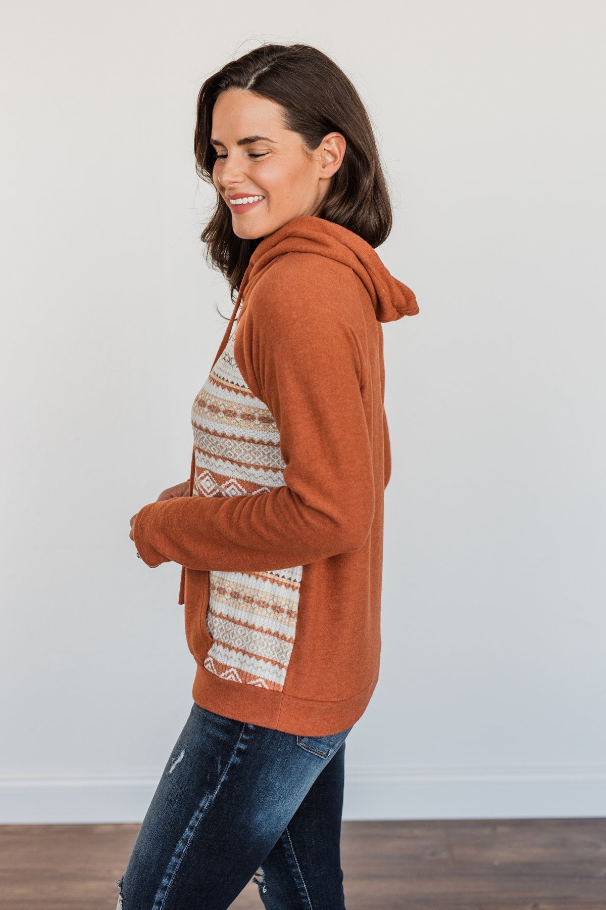 Aztec cowl neck clearance pullover
