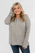 The Time Of My Life Button Henley Top- Grey