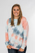 Days Of Endless Wonder Tie Dye Top- Ivory, Peach, Navy