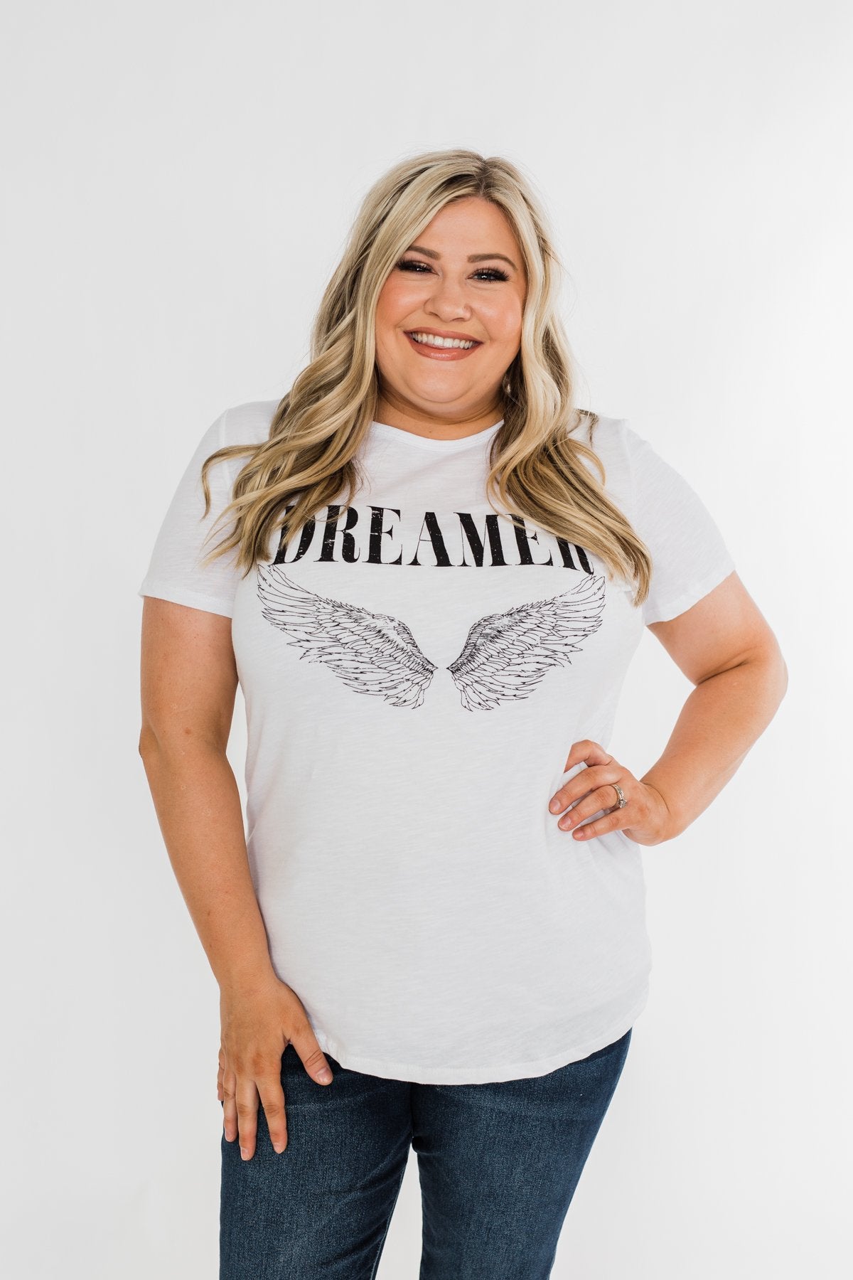 "Dreamer" Tee- White