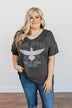 "Free Spirit" Graphic Tee- Charcoal