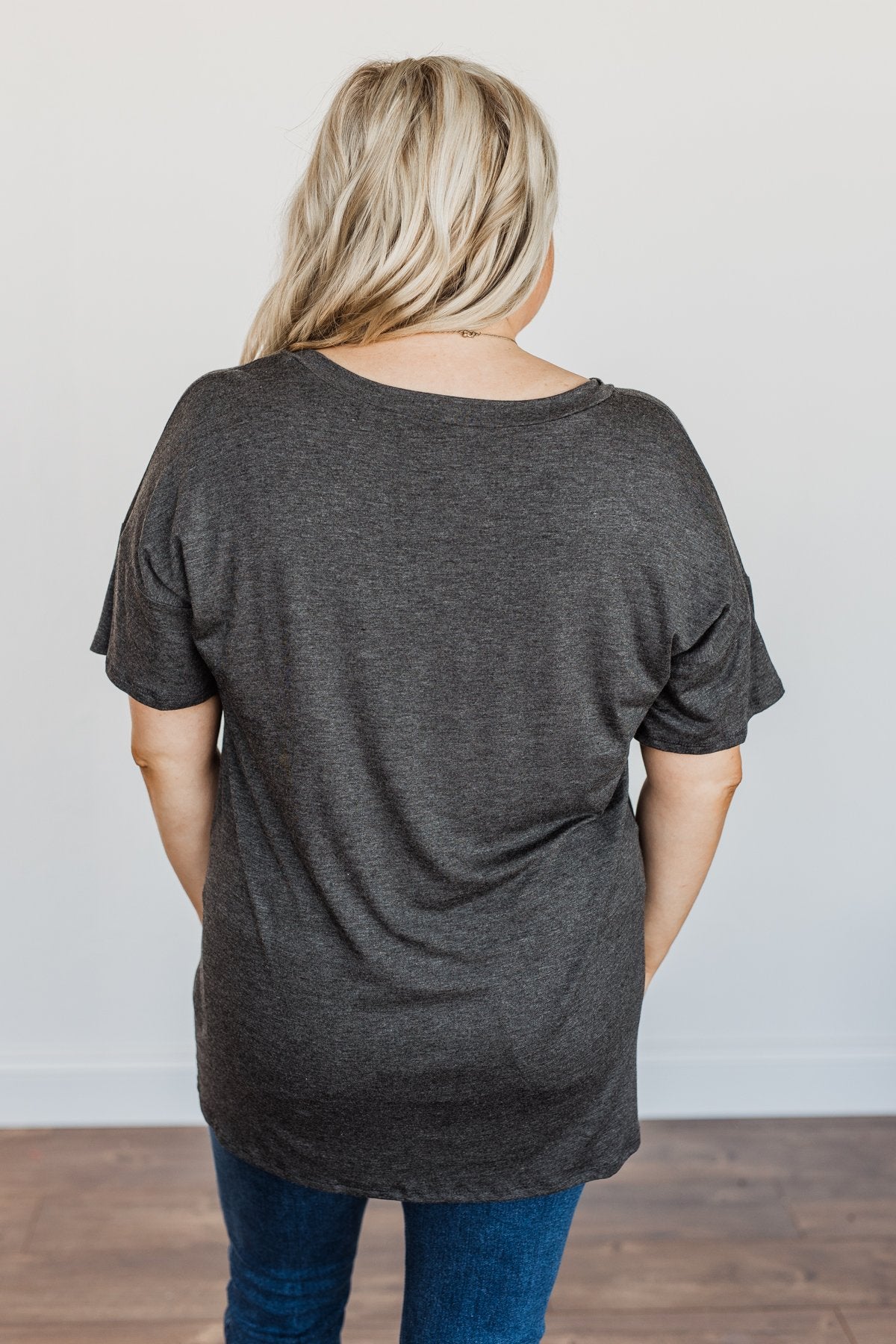 "Free Spirit" Graphic Tee- Charcoal
