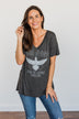 "Free Spirit" Graphic Tee- Charcoal