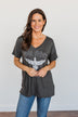 "Free Spirit" Graphic Tee- Charcoal