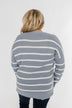 No Such Thing Striped Sweater- Periwinkle
